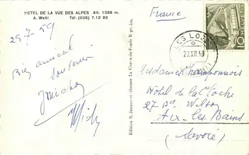 Massif du Mt. Blanc depuis la Vue des Alpes -175794