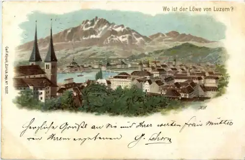 Gruss aus Luzern - Litho -141618