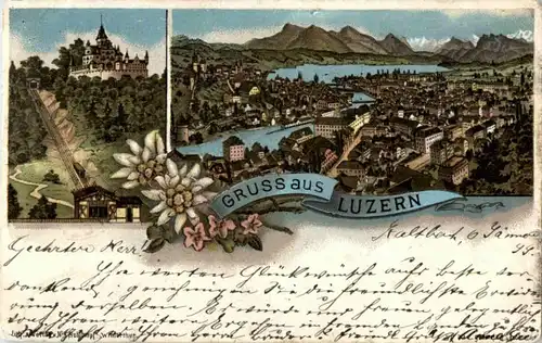 Gruss aus Luzern - Litho -141658