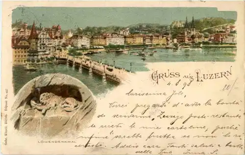 Gruss aus Luzern - Litho -141716