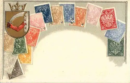 Briefmarken - stamps - Prägekarte -13854