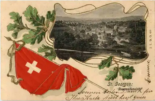 St. Gallen - St. Georgen Prägekarte -179254