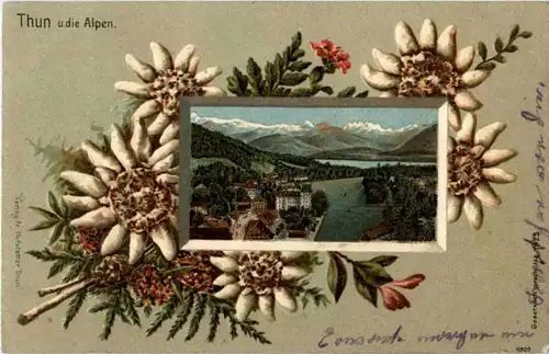 Thun - Prägekarte Litho -142678