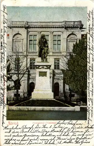 Zürich - Pestalozzi Denkmal -176810