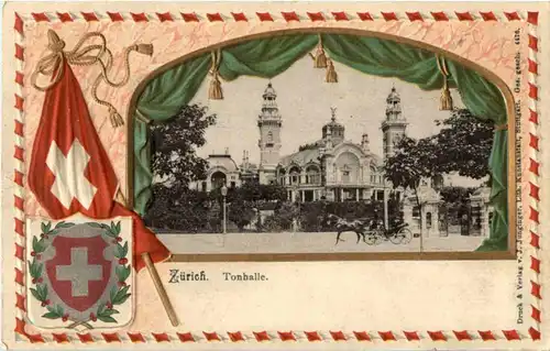 Zürich Tonhalle Prägekarte -176932