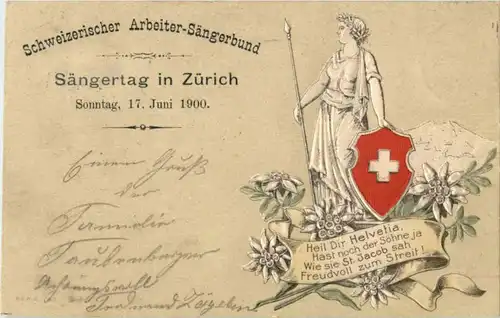 Zürich - Sängertag 1900 -143222