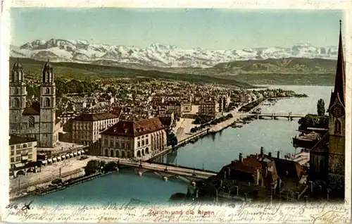Zürich und die Alpen -143412