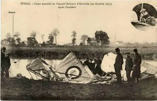 Epinal - Chute mortelle du Caporal Aviateur d Autroche -12458