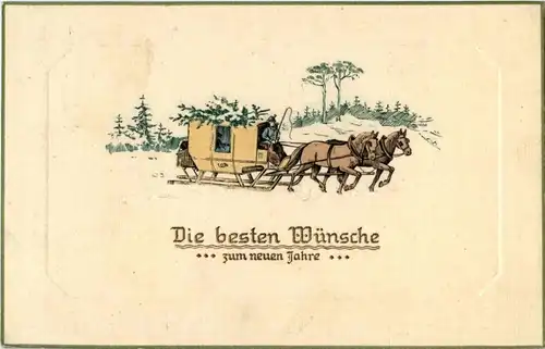 Postkutsche - Neujahr -13006