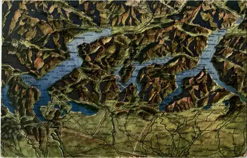 Lugano - Landkarte -13208