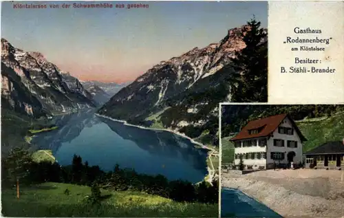 Klöntalersee - Gasthaus Rodannenberg -184624
