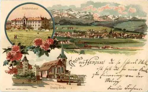 Gruss aus Herisau - Litho -188696