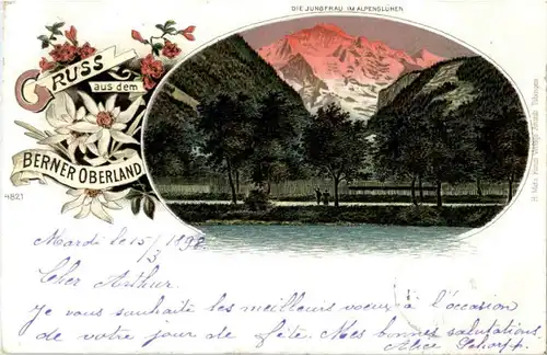 Gruss aus dem Berner Oberland - Litho -146760