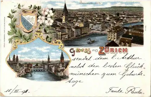 Gruss aus Zürich - Litho -146954