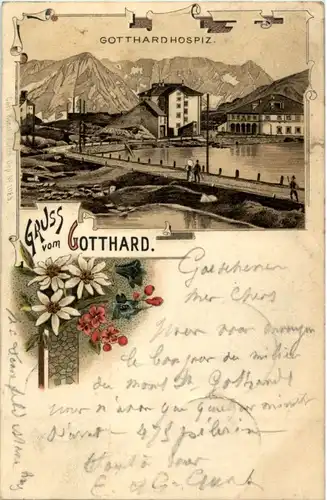 Gruss vom gotthard - Litho -186203