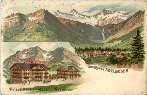 Gruss aus Adelboden - Litho -185971