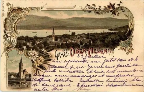 Gruss aus Ober Aegeri - Litho -147624