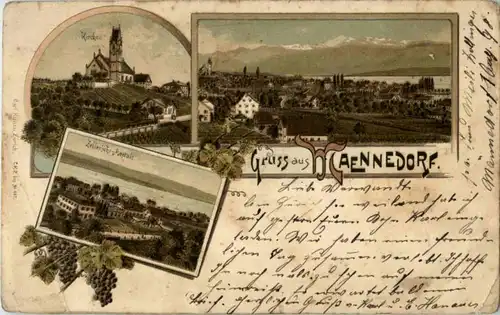 Gruss aus Männedorf - Litho -186337