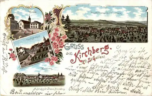 Gruss aus Kirchberg - Litho -179768