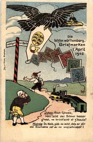 Die letzten würtemmbergischen Briefmarken 1902 -13008