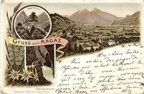 Gruss aus Ragaz - Litho -186353