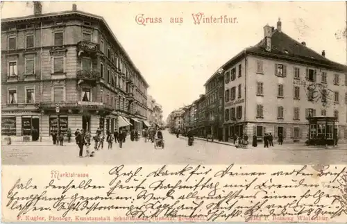 Gruss aus Winterthur - Marktstrasse -185983