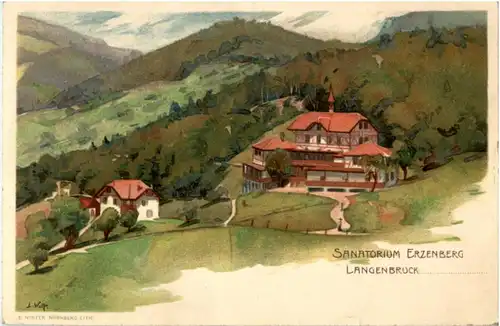 Langenbruck - Sanatorium Erzenberg - Litho -186547