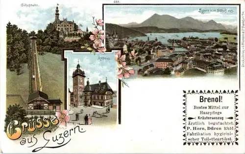 Gruss aus Luzern - Litho -186143