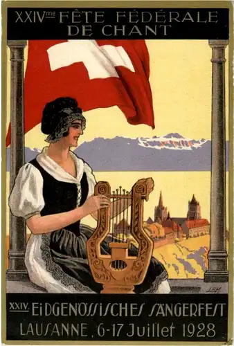 Lausanne - Eidg. Sängerfest 1928 -186257