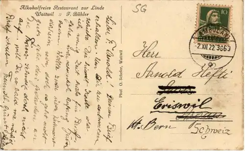 Wattwil - Restaurant zur Linde -180048