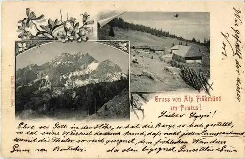 Gruss von Alp Fräkmünd am Pilatus -181396