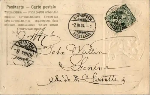 Basel - Prägekarte - Litho -186447