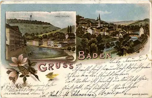 Gruss aus Baden - Litho -186517