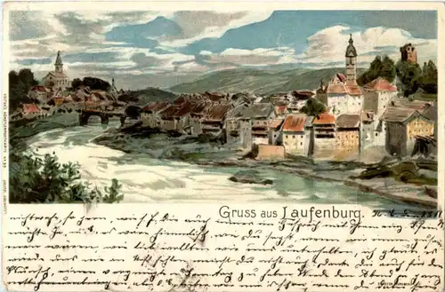 Gruss aus Laufenburg - Litho -186211