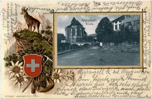 Appenzell - Prägekarte - Litho -186283