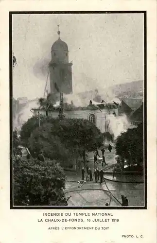 La Chaux de fonds Incendie du Temple National -186457