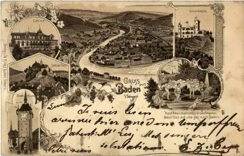 Gruss aus Baden - Litho 1896 -186063
