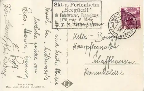 Unterwasser - Heim Seegüetli -179956