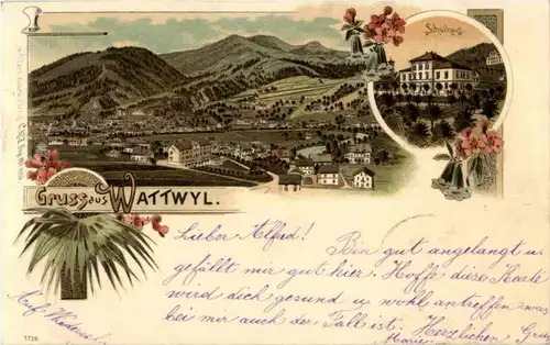 Gruss aus Wattwil - Litho -180040