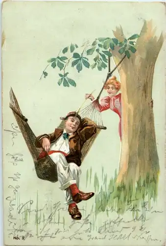 Mann auf Hängematte -150138