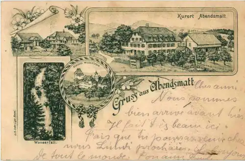 Gruss aus Abendsmatt Lampenberg - -185955