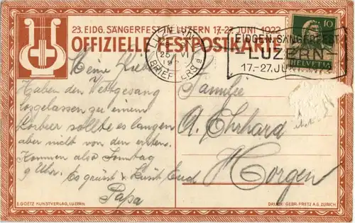 Luzern - Eidg. Sängerfest 1922 -186255