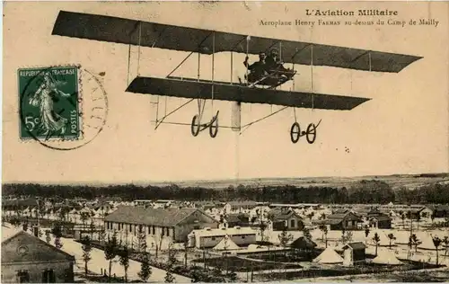 Aeroplane Henry Farman - Camp de Mailly -11764