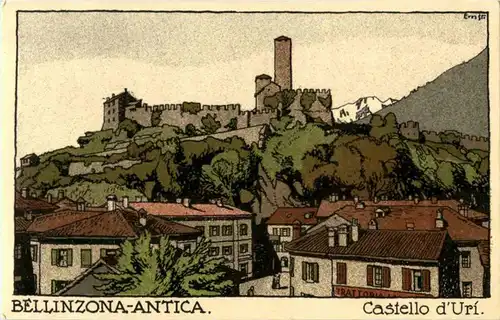 Bellinzona Antica - Künstlerkarte Ernst -151870
