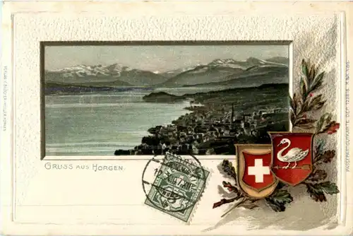 Gruss aus Horgen - Prägekarte -187868