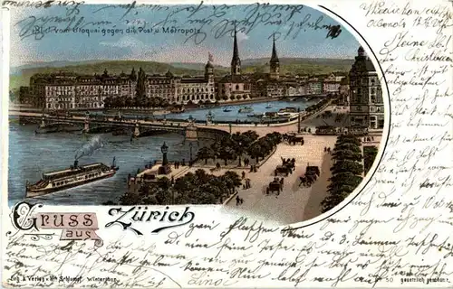 Gruss aus Zürich - Litho -188002