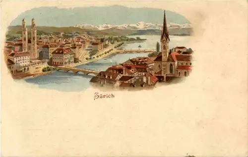 Gruss aus Zürich - Litho -188022