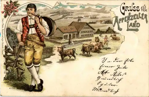 Gruss aus dem Appenzeller Land - Litho -188518