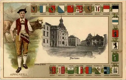 Herisau - Prägekarte -188654