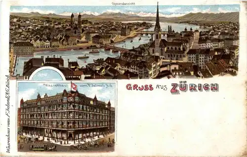 Gruss aus Zürich - Litho -188000